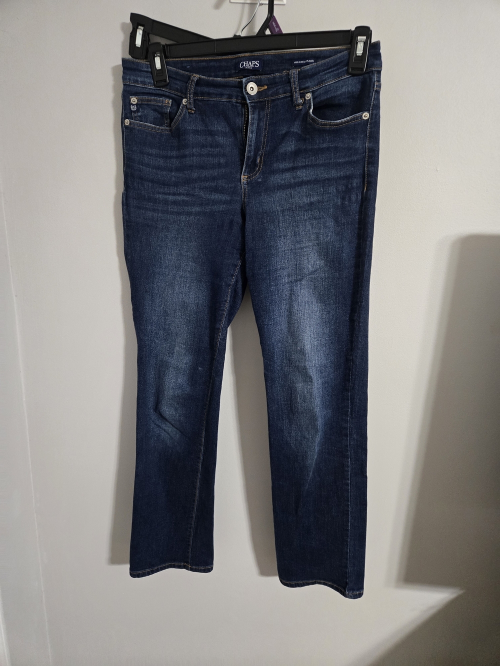 Chaps Women's Dark Blue Straight-Leg Jeans
